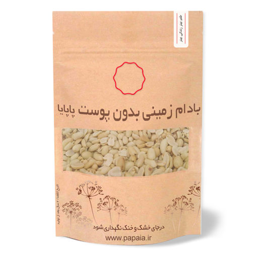بادام زمینی روغن گیری بدون پوست آستانه درجه یک | پاپایا | 250 گرم